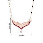 Load image into Gallery viewer, pink-sapphire-filigree-tanmaniya-spaced-out-mangalsutra-in-rose-gold-mgs9027gsadrpiangle1-nl-rg-hw.jpg?v=1781777310