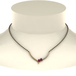 Load image into Gallery viewer, Heart Diamond Simple Mangalsutra Design