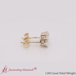 Load and play video in Gallery viewer, 1/2 To 2 Carat Round Diamond Stud Earring