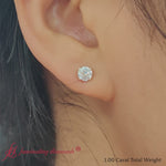 Load and play video in Gallery viewer, 1/2 To 2 Carat Round Diamond Stud Earring
