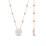 Load image into Gallery viewer, round-cluster-modern-3-spaced-out-black-beads-diamond-mangalsutra-in-rose-gold-mgs10786angle2-nl-rg.jpg?v=1767873223