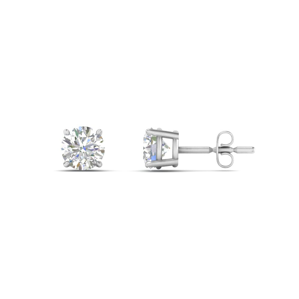 1/2 To 2 Carat Round Diamond Stud Earring