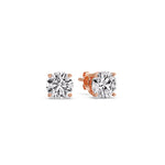 Load image into Gallery viewer, Round Natural Diamond Stud Earring