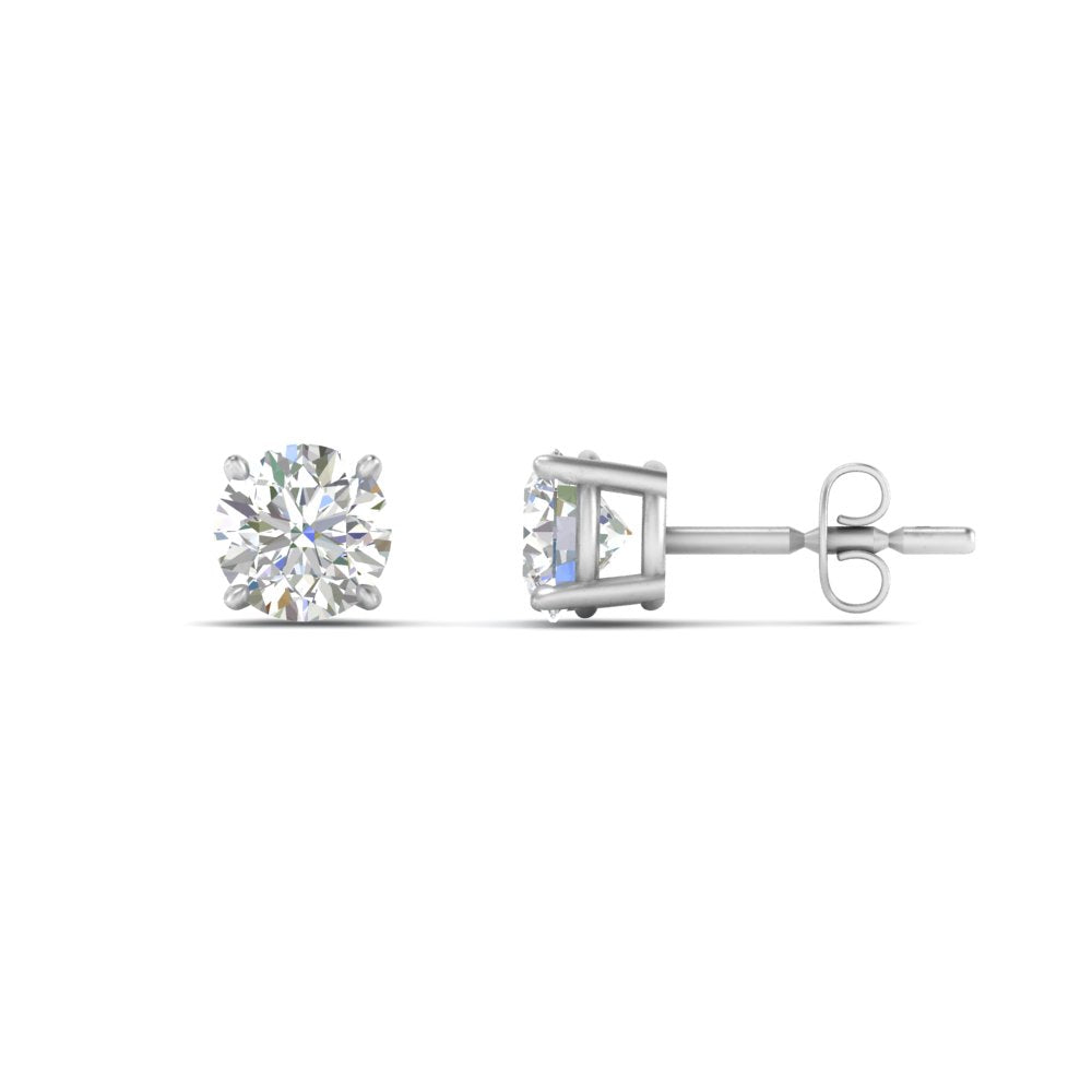 1/2 To 2 Carat Round Diamond Stud Earring