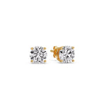 Load image into Gallery viewer, Round Natural Diamond Stud Earring