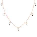 Load image into Gallery viewer, Round Diamond Bezel Station Black Bead Mangalsutra