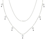 Load image into Gallery viewer, Round Diamond Bezel Station Black Bead Mangalsutra