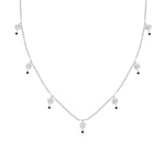 Load image into Gallery viewer, Round Diamond Bezel Station Black Bead Mangalsutra
