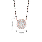 Load image into Gallery viewer, Round Halo Mangalsutra Diamond Pendant