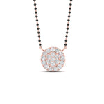 Load image into Gallery viewer, Round Halo Mangalsutra Diamond Pendant