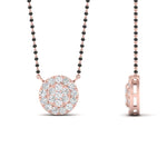 Load image into Gallery viewer, Round Halo Mangalsutra Diamond Pendant