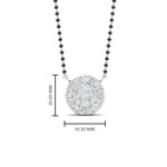 Load image into Gallery viewer, Round Halo Mangalsutra Diamond Pendant