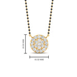 Load image into Gallery viewer, Round Halo Mangalsutra Diamond Pendant