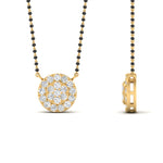 Load image into Gallery viewer, Round Halo Mangalsutra Diamond Pendant