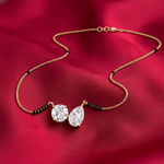 Load image into Gallery viewer, 1 Carat Round Pear Diamond Two-Stone Mangalsutra