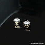 Load image into Gallery viewer, 1/2 To 2 Carat Round Diamond Stud Earring