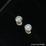Load image into Gallery viewer, 1/2 To 2 Carat Round Diamond Stud Earring