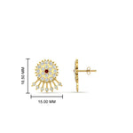 Load image into Gallery viewer, Diamond And Gold Impon Stud Earring