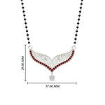 Load image into Gallery viewer, ruby-filigree-tanmaniya-mangalsutra-in-white-gold-mgs9027grudrangle1-nl-wg-hw.jpg?v=1781779153