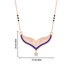 Load image into Gallery viewer, sapphire-filigree-tanmaniya-3-black-beads-mangalsutra-in-rose-gold-mgs9027gsablangle1-nl-rg-hw.jpg?v=1781776051