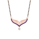 Load image into Gallery viewer, sapphire-filigree-tanmaniya-mangalsutra-in-rose-gold-mgs9027gsablangle1-nl-rg.jpg?v=1781775932