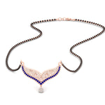 Load image into Gallery viewer, sapphire-filigree-tanmaniya-mangalsutra-in-rose-gold-mgs9027gsablsleep-nl-rg.jpg?v=1781775932