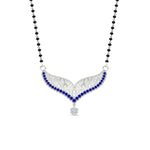 Load image into Gallery viewer, sapphire-filigree-tanmaniya-mangalsutra-in-white-gold-mgs9027gsablangle1-nl-wg.jpg?v=1781775932