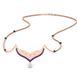 Load image into Gallery viewer, sapphire-filigree-tanmaniya-spaced-out-mangalsutra-in-rose-gold-mgs9027gsablsleep-nl-rg.jpg?v=1781775884