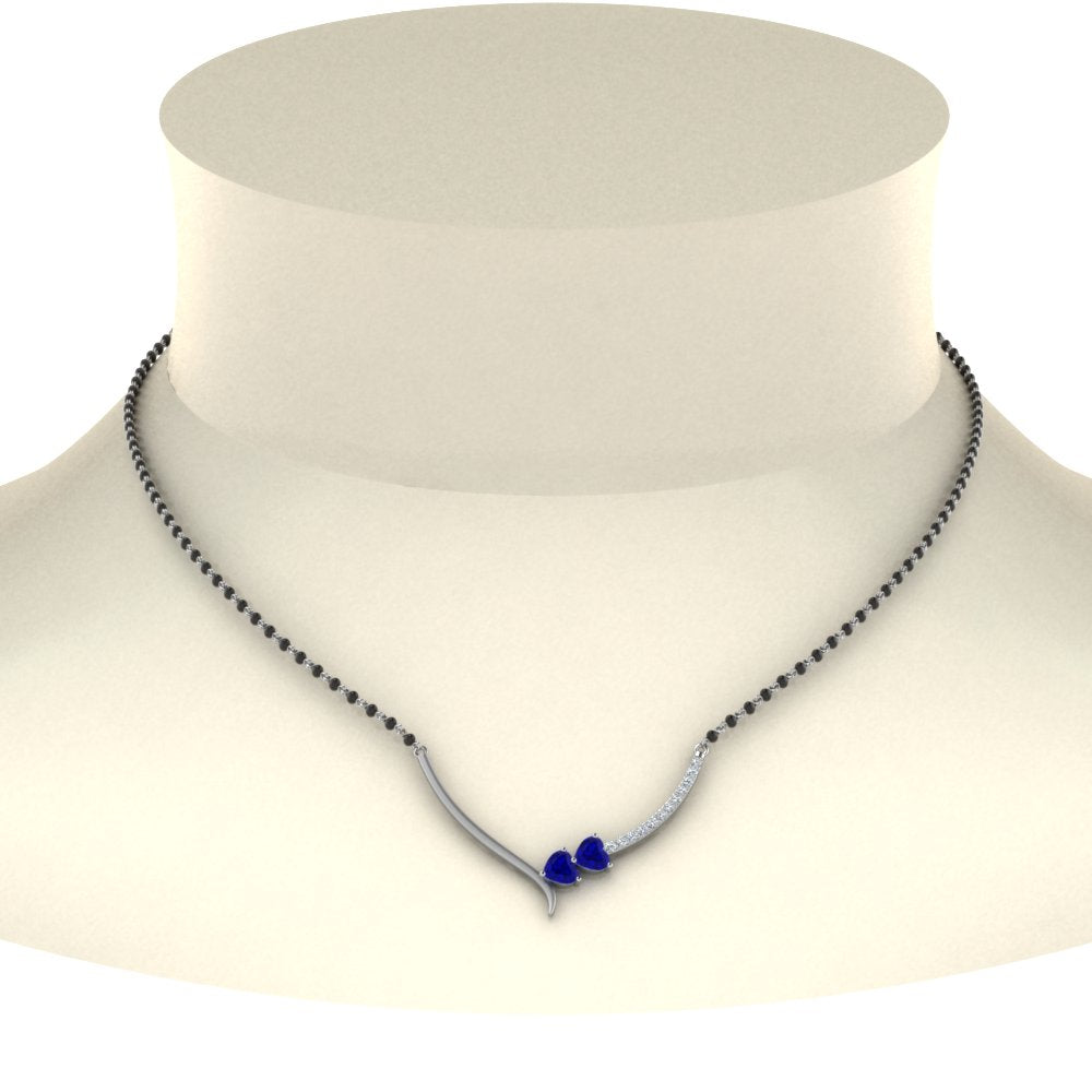 Heart Diamond Simple Mangalsutra Design