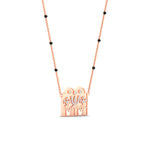 Load image into Gallery viewer, shivling-thali-with-spaced-out-mangalsutra-blackbeads-in-rose-gold-mgs11651angle3-nl-rg