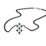 Load image into Gallery viewer, Black Bead Short Diamond Mangalsutra