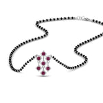 Load image into Gallery viewer, Black Bead Short Diamond Mangalsutra