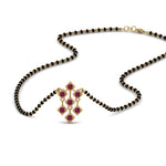 Load image into Gallery viewer, Black Bead Short Diamond Mangalsutra