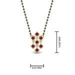 Load image into Gallery viewer, Black Bead Short Diamond Mangalsutra