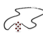 Load image into Gallery viewer, Black Bead Short Diamond Mangalsutra