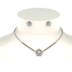 Load image into Gallery viewer, Simple Star Diamond Mangalsutra With Diamond Earrings Set