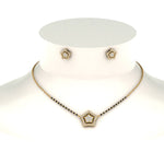 Load image into Gallery viewer, Simple Star Diamond Mangalsutra With Diamond Earrings Set