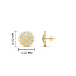 Load image into Gallery viewer, Stud Diamond Earrings Impon