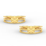 Load image into Gallery viewer, stunning-flower-design-3-layers-toe-ring-in-yellow-gold-MGS11449ANGLE3-NL-YG