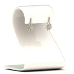 Load image into Gallery viewer, Sunflower Diamond Two Tone Drop Earrings