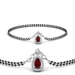 Load image into Gallery viewer, Teardrop Halo Diamond Bracelet Mangalsutra