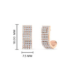 Load image into Gallery viewer, Thick J Diamond Hoop Earrings