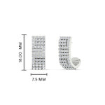 Load image into Gallery viewer, Thick J Diamond Hoop Earrings