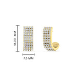 Load image into Gallery viewer, Thick J Diamond Hoop Earrings