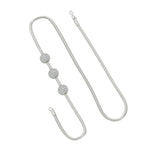 Load image into Gallery viewer, Three Pave Ball Mugappu Chain Necklace