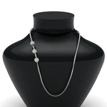 Load image into Gallery viewer, Three Pave Ball Mugappu Chain Necklace
