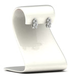 Load image into Gallery viewer, Three Row Diamond J Hoop Earrings