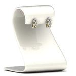 Load image into Gallery viewer, Three Row Diamond J Hoop Earrings