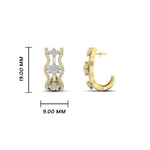 Load image into Gallery viewer, Three Row Flower Delicate Diamond J Hoops Earrings