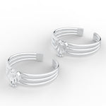 Load image into Gallery viewer, traditional-3-layers-heart-design-gold-toe-ring-in-sterling-silver-mgs11453angle2-nl-wg